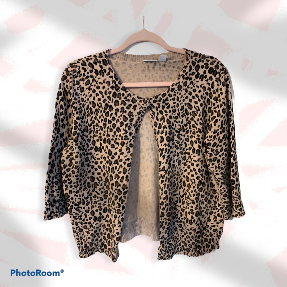 Cato Leopard Cardigan (Large)